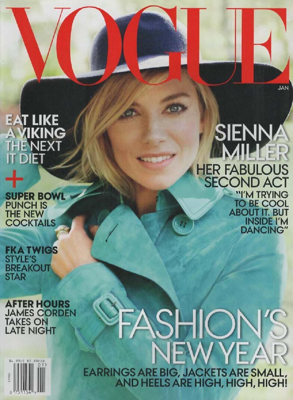 Vogue Magasin USA 2015-01 – Sienna Miller – Originalutgåva