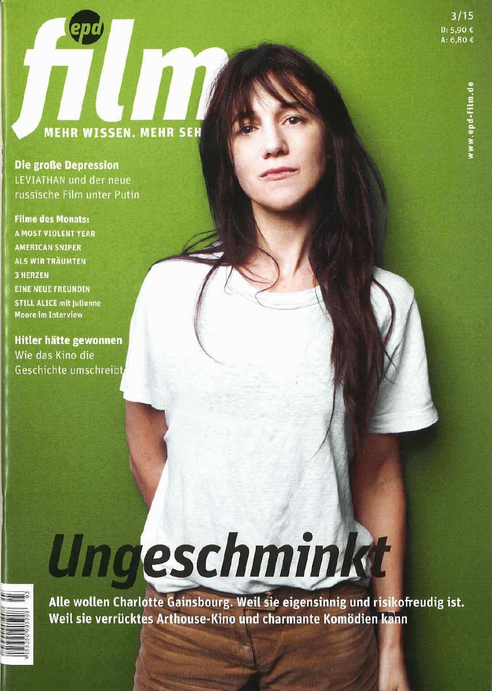 EPD Film Magazin Deutschland 2015-03 Charlotte Gainsbourg