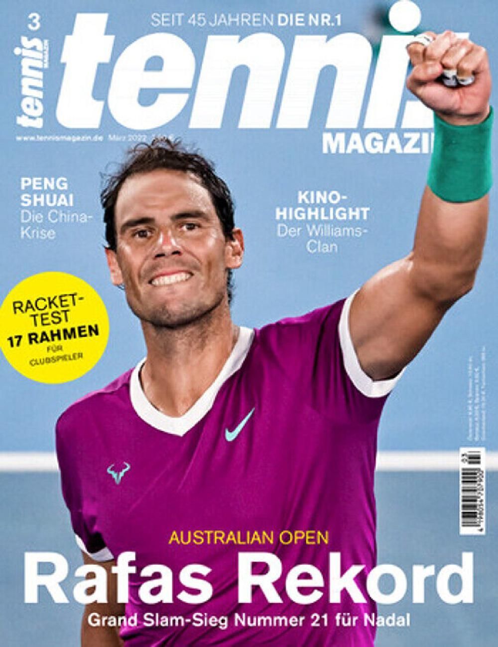 Tennis Magasin Tyskland 2022-03 – Rafael Nadal – Originalutgåva
