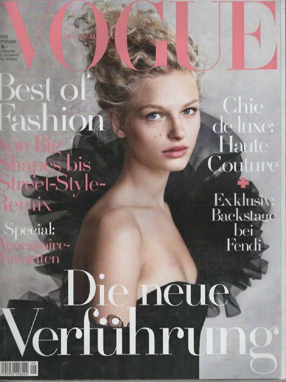 Vogue Magazin Deutschland 2016-09 Frederikke Sofie Karl Lagerfeld