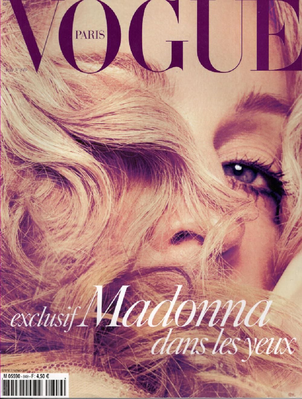 Vogue Revista Francia 2004 #849 Madonna Edición original