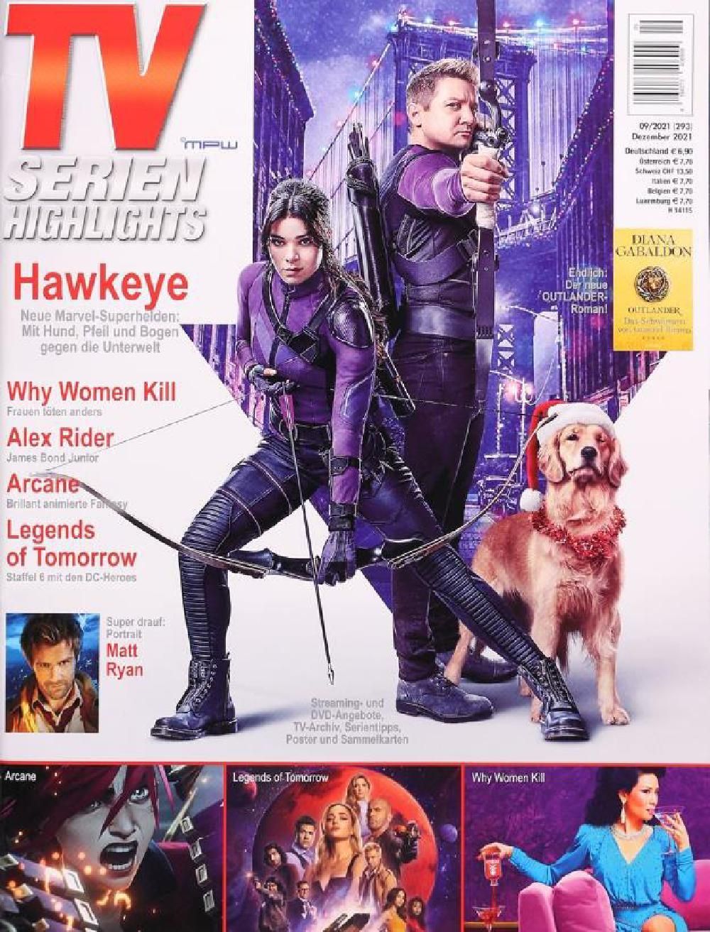 TV Serien Highlights Magazine Germany 2021 #293 Hawkeye Matt Ryan Jeremy Renner Original Print Issue