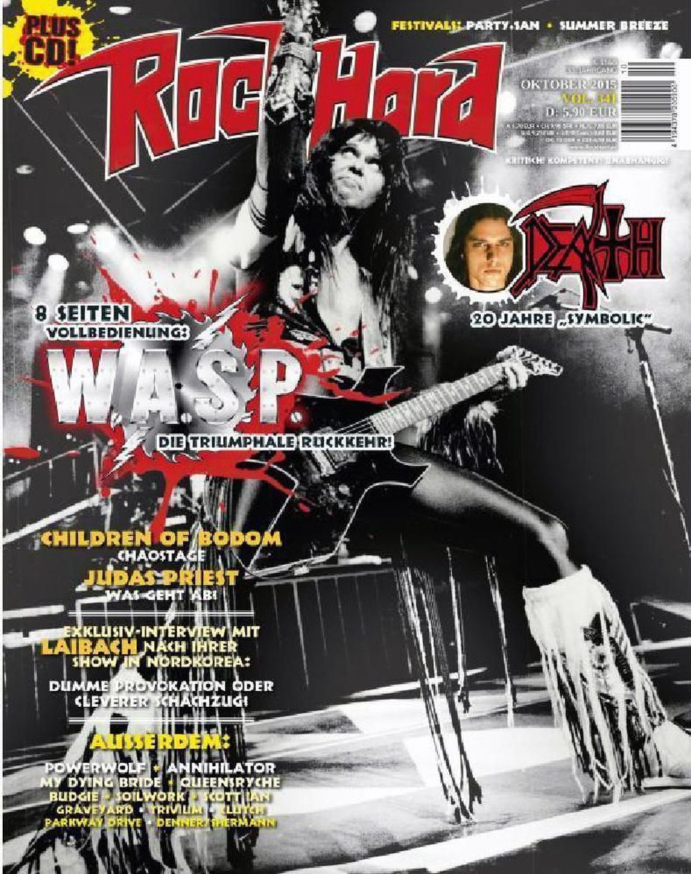 Rock Hard Magazine Germany 2015 #341 Wasp Original Print Issue