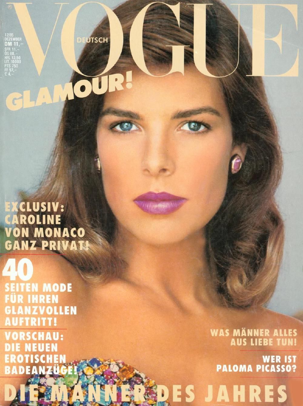 Vogue Rivista Germania 1985-12 Caroline Monaco Edizione originale