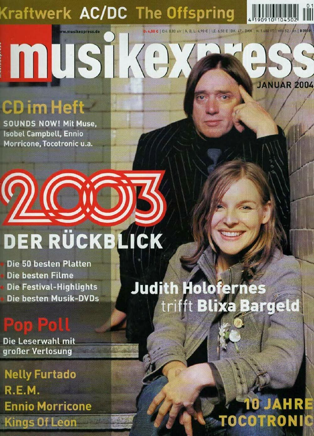 Musikexpress Magazin Deutschland 2004-01 Holofernes Blixa Bargeld Furtado REM R.E.M.