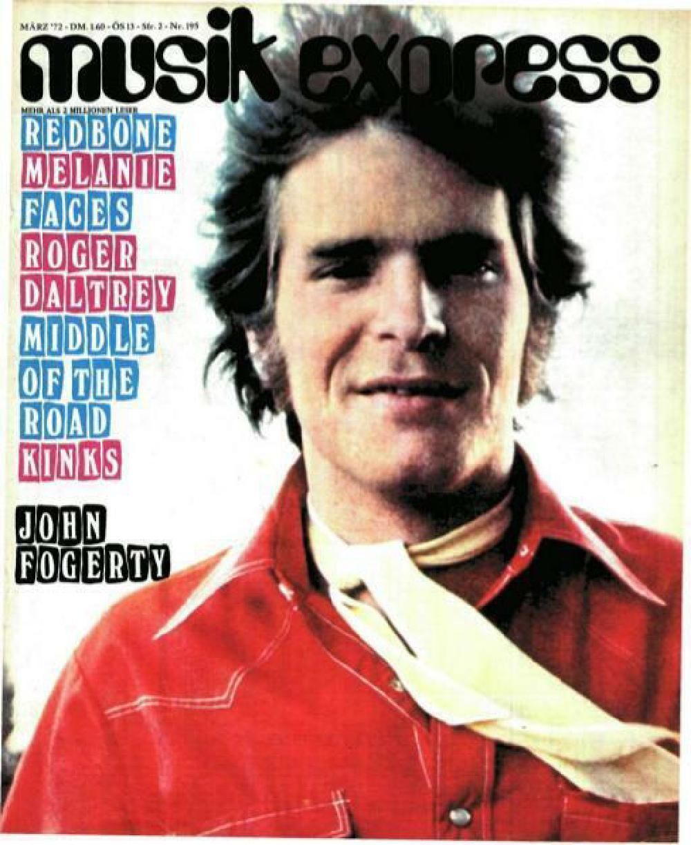 Musikexpress Magasin Tyskland 1972-03 John Fogerty Originaludgave
