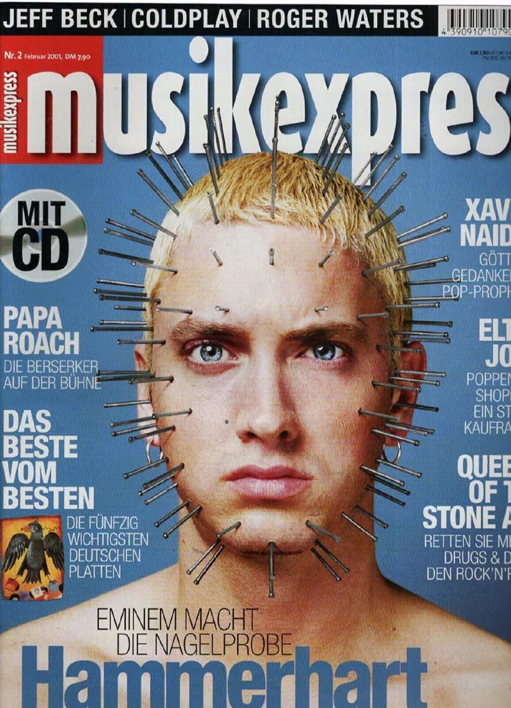 Musikexpress Magazin Deutschland 2001-02 Eminem Papa Roach Elton John Coldplay
