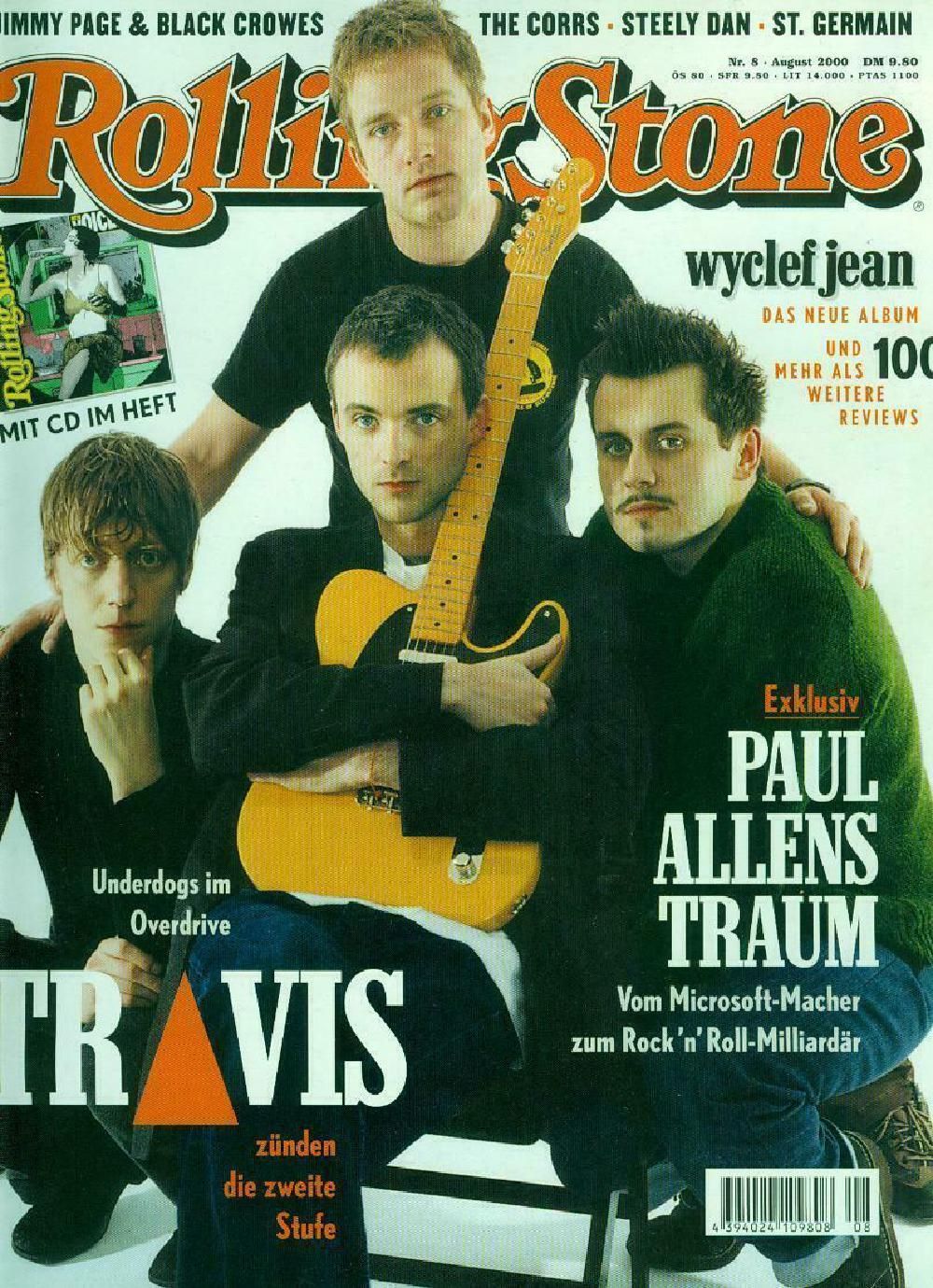 Rolling Stone Magazin Deutschland 2000-08 Travis The Corrs Steely Dan