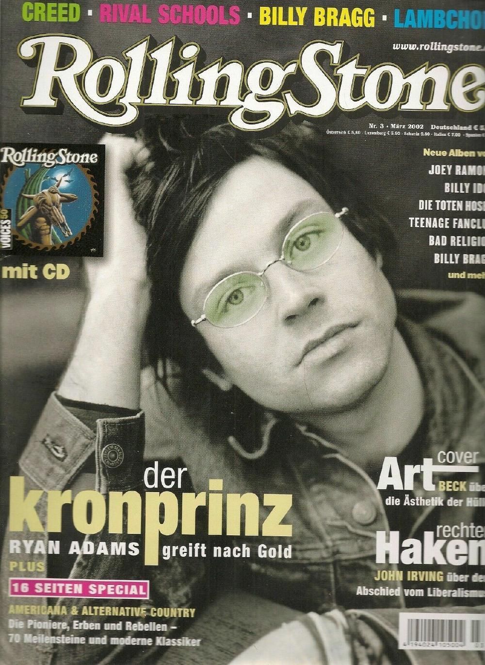 Rolling Stone Magazin Deutschland 2002-03 Ryan Adams Creed Billy Bragg Lambchop