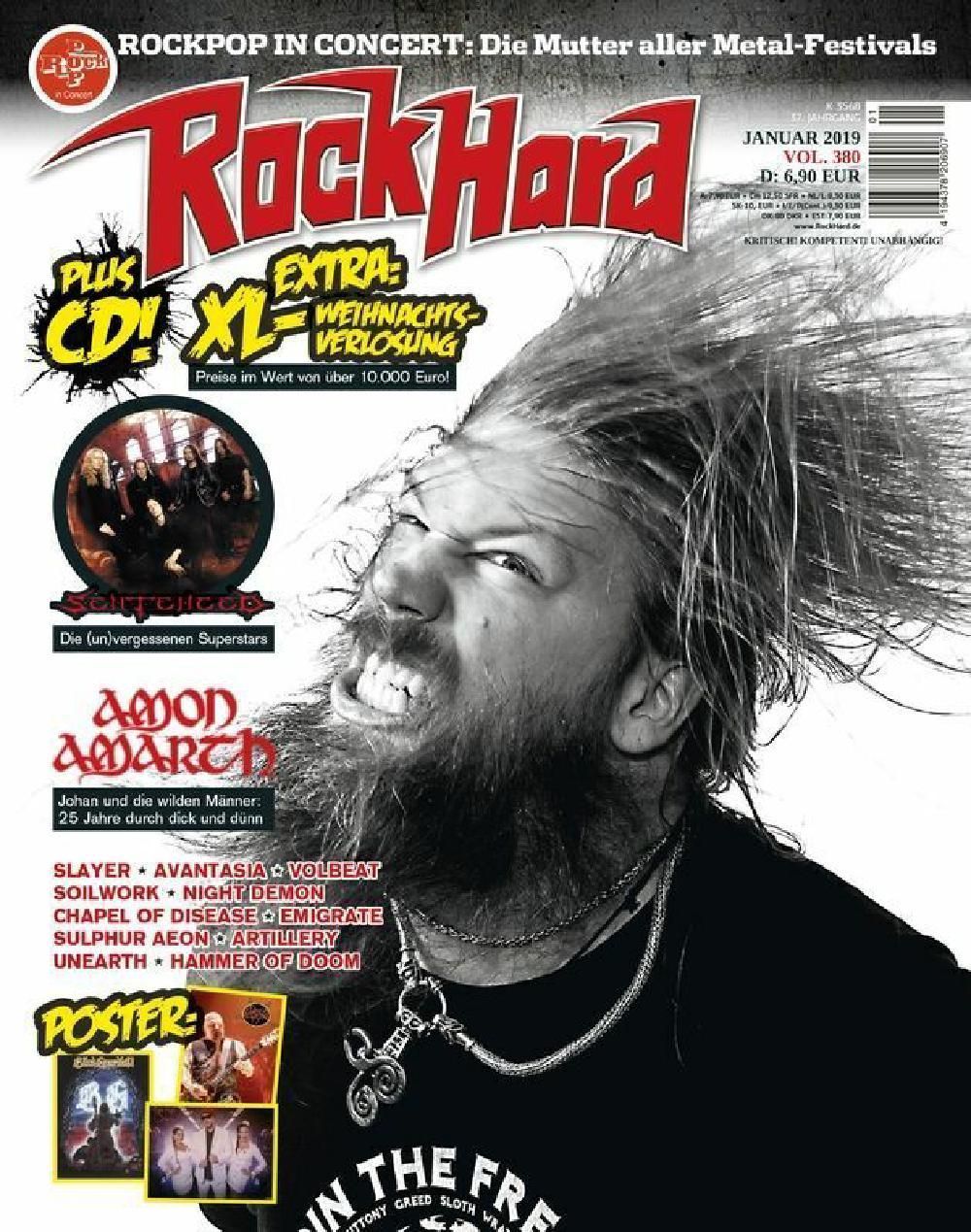 Rock Hard Magazin Deutschland 2018 #380 Blind Guardian Slayer + Poster