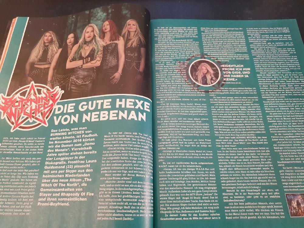 Rock Hard Magasin Tyskland 2021 #408 Helloween Satyricon Laura Guldemond Originalutgåva