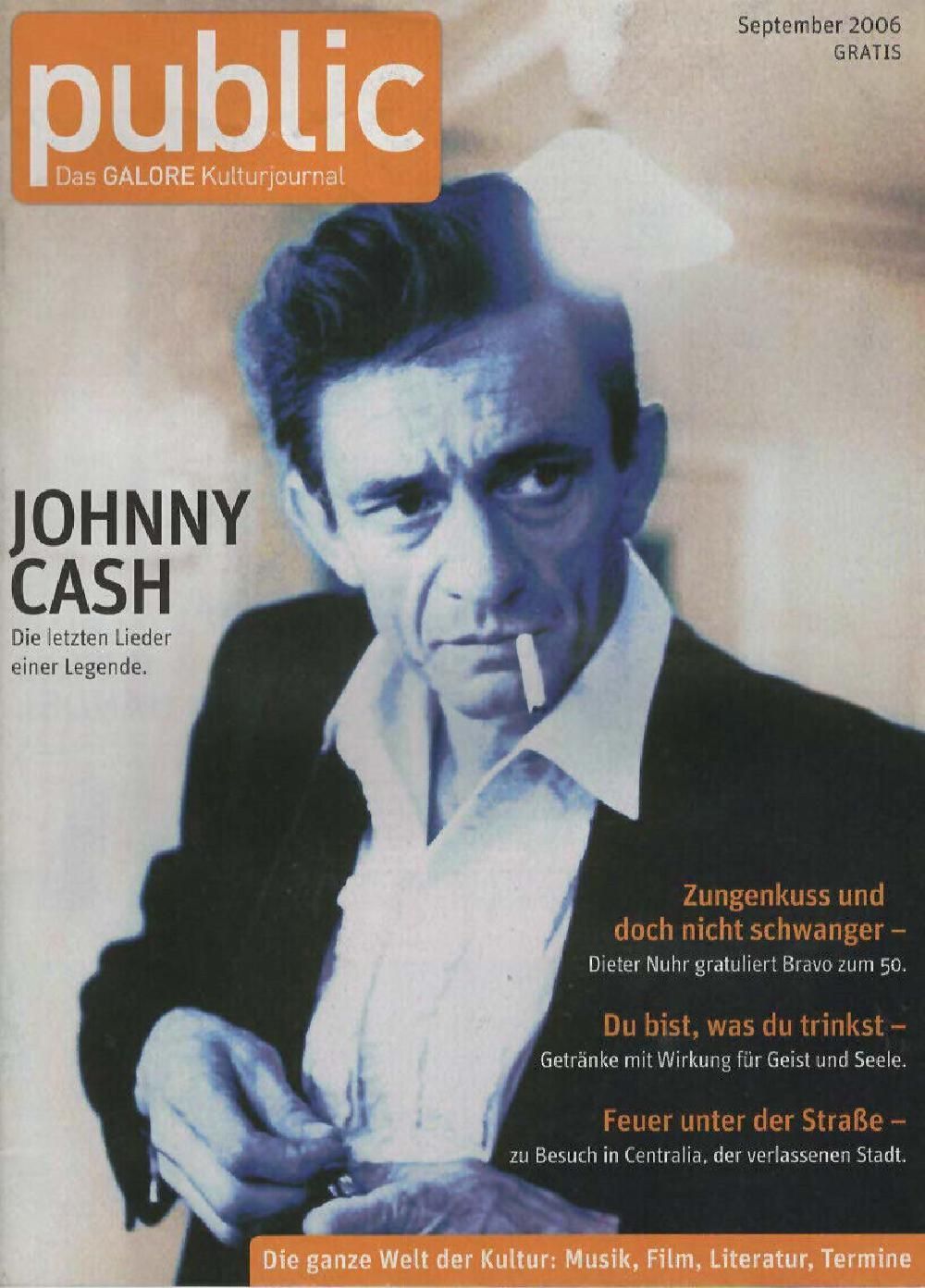 Public Magazine Germany 2006-09 Johnny Cash Original Print Issue