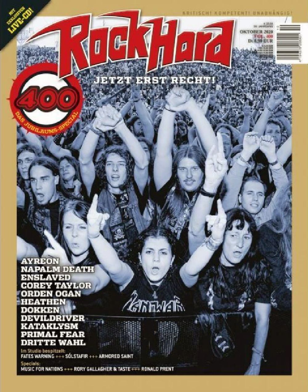Rock Hard Magazin Deutschland 2020 #400 Ayreon Napalm Death Enslaved Dokken