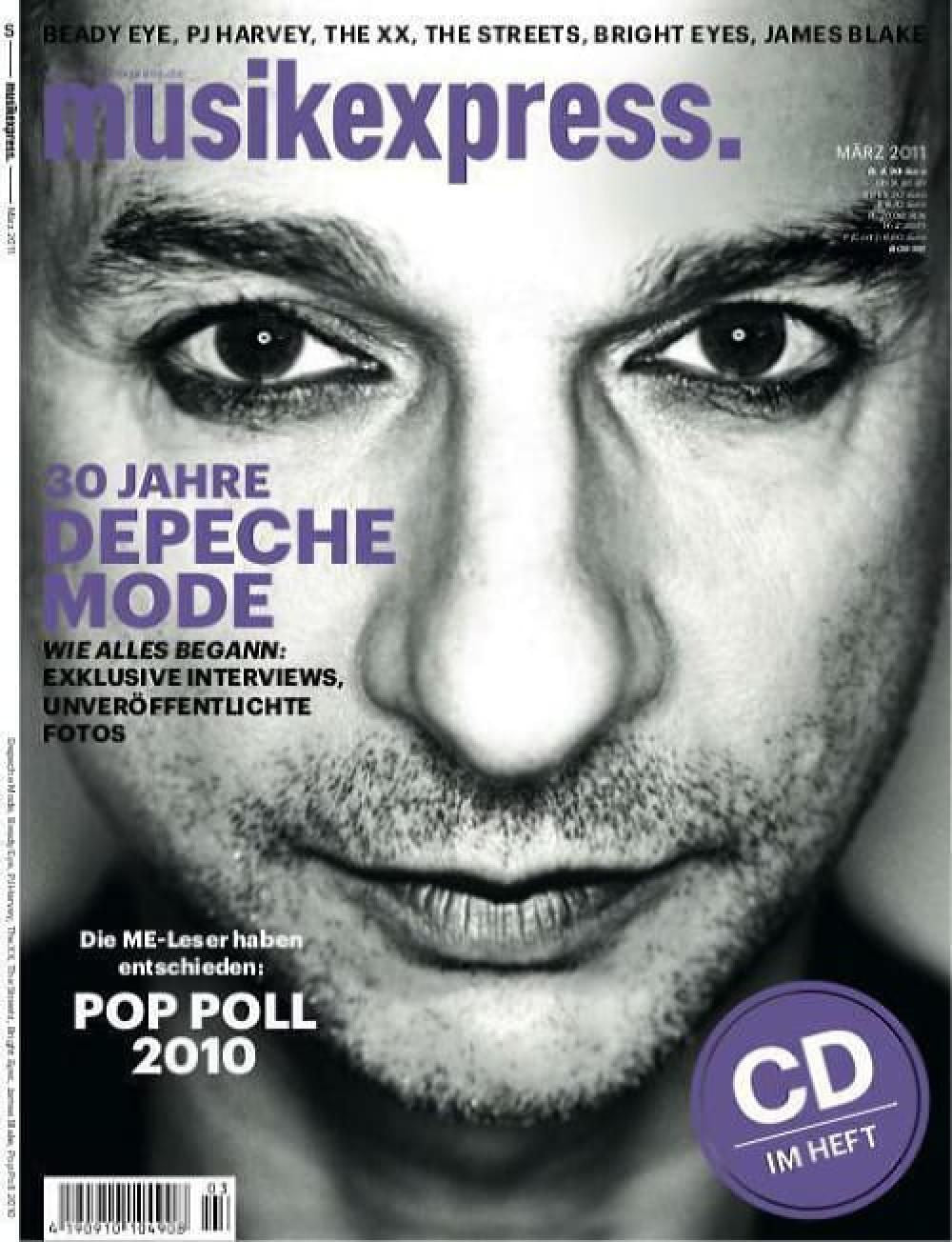 Musikexpress Magazine Germany 2011-03 Depeche Mode The XX Bright EYes Dave Gahan Original Print Issue