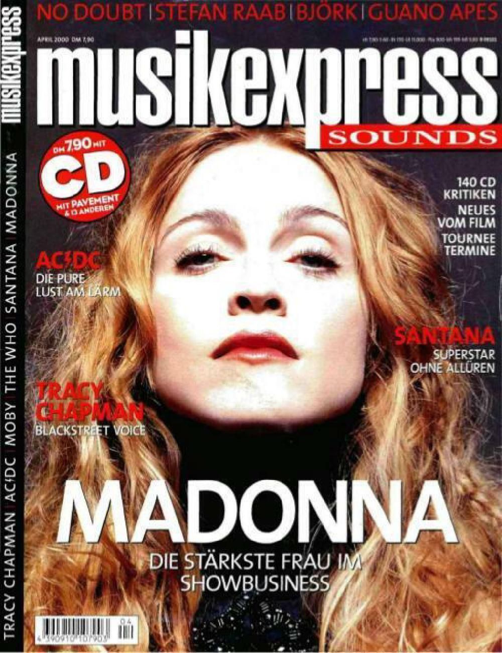 Musikexpress Magazin Deutschland 2000-04 Madonna Santana Tracy Chapman