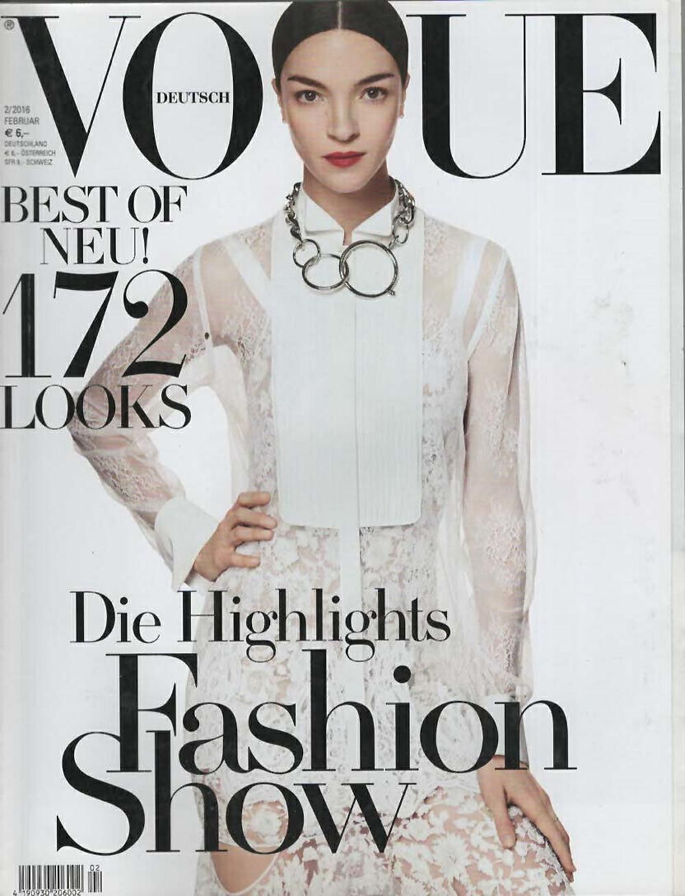 Vogue Magazin Deutschland 2016-02 Mariacarla Boscono
