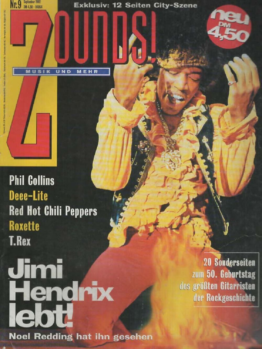 Zounds Magazin Deutschland 1992-09 Jimi Hendix