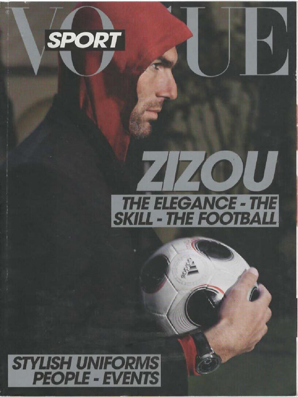 Vogue Sport Revista Italia 2008 Zinedine Zidane Edición original
