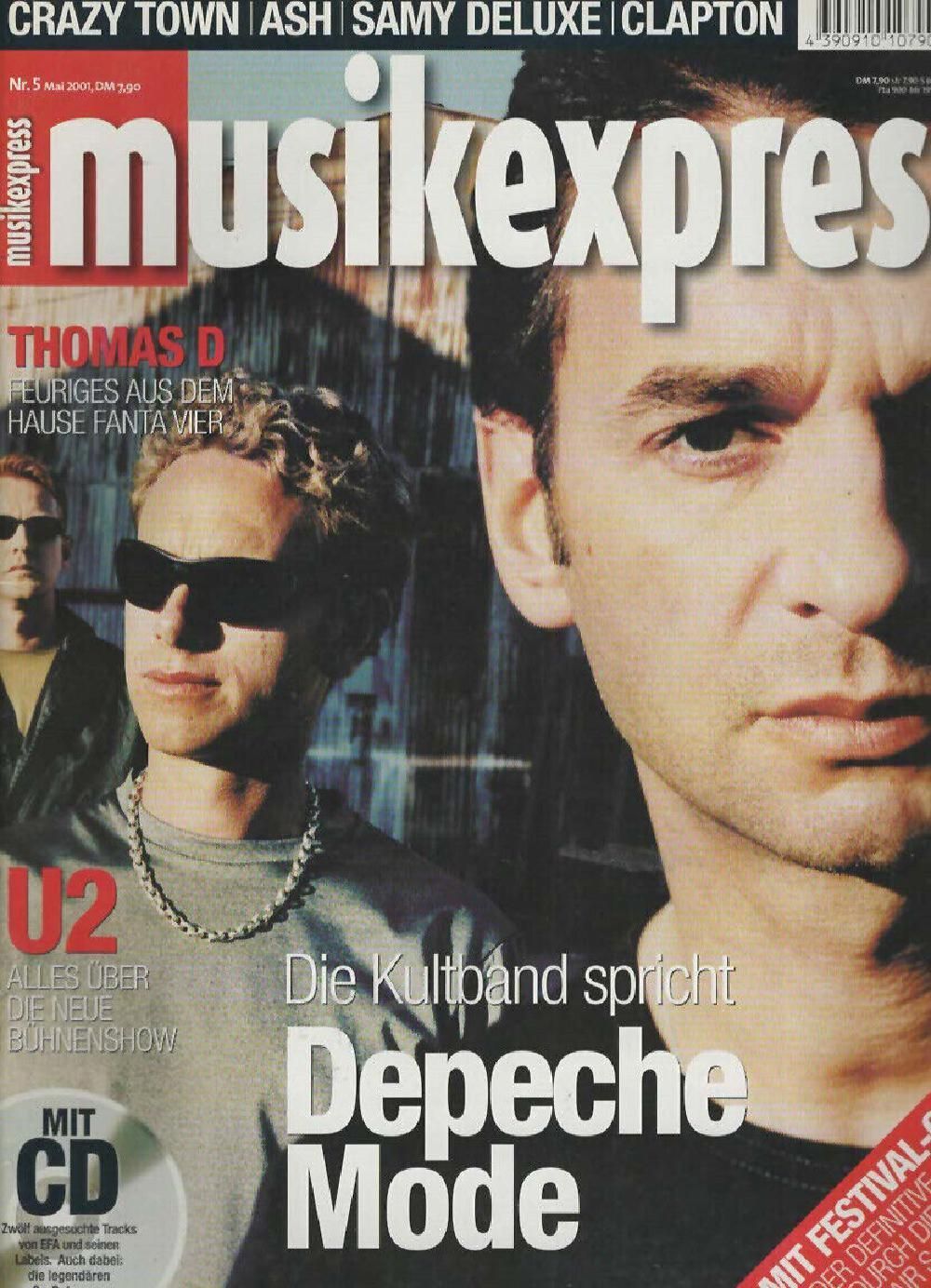 Musikexpress Magazin Deutschland 2001-05 Depeche Mode U2