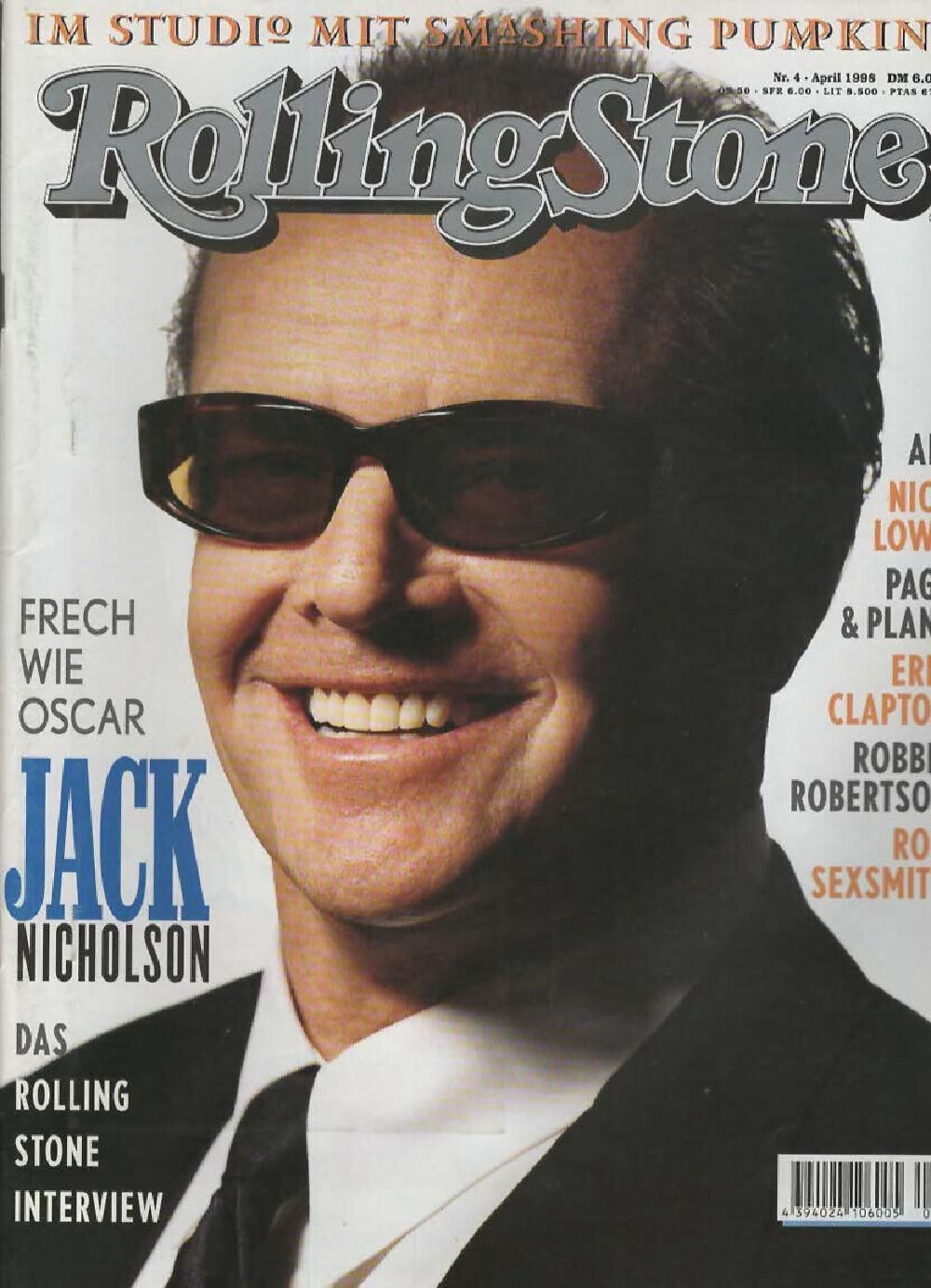 Rolling Stone Magazin Deutschland 1998-04 Jack Nicolson