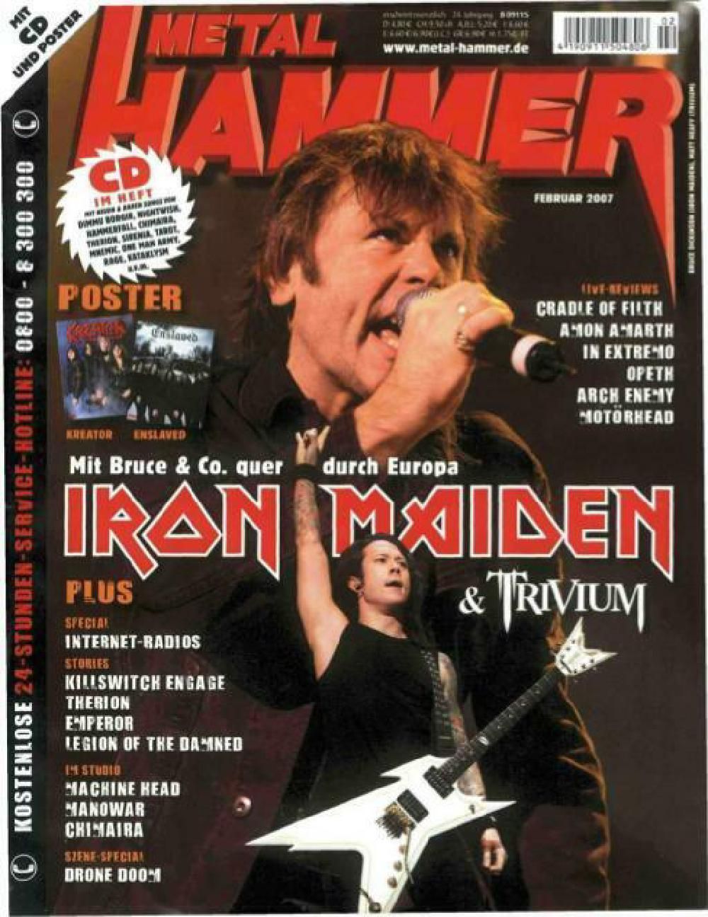 Metal Hammer Magazin Deutschland 2007-02 Iron Maiden Trivium
