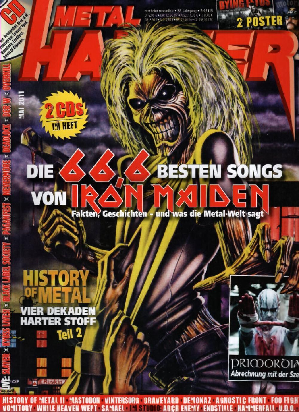 Metal Hammer Magazin Deutschland 2011-05 Iron Maiden Dying Fetus Lemmy Kilmister + Poster