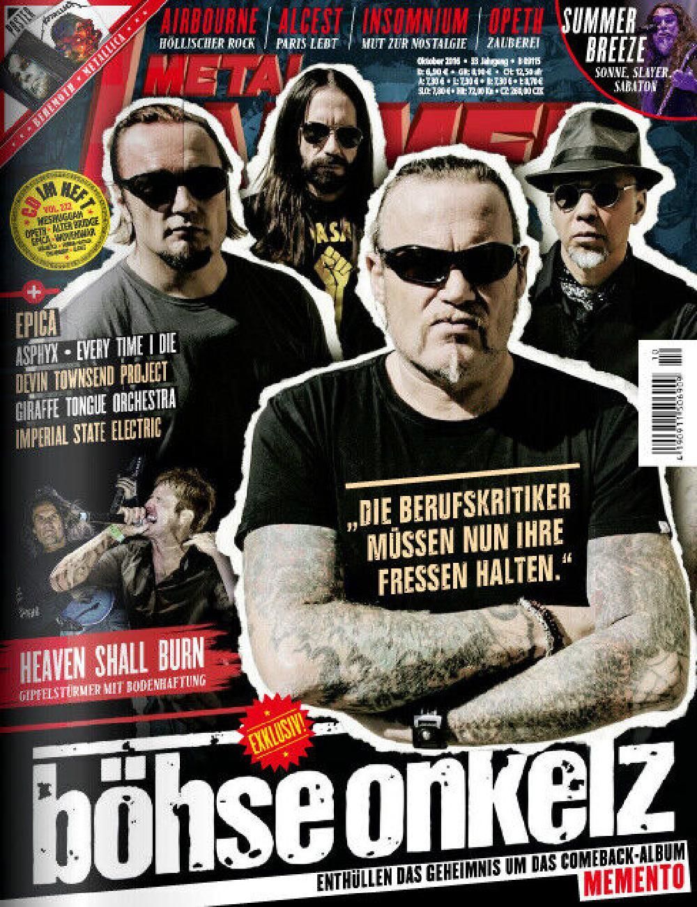 Metal Hammer Magazine Germany 2016-10 Böhse Onkelz