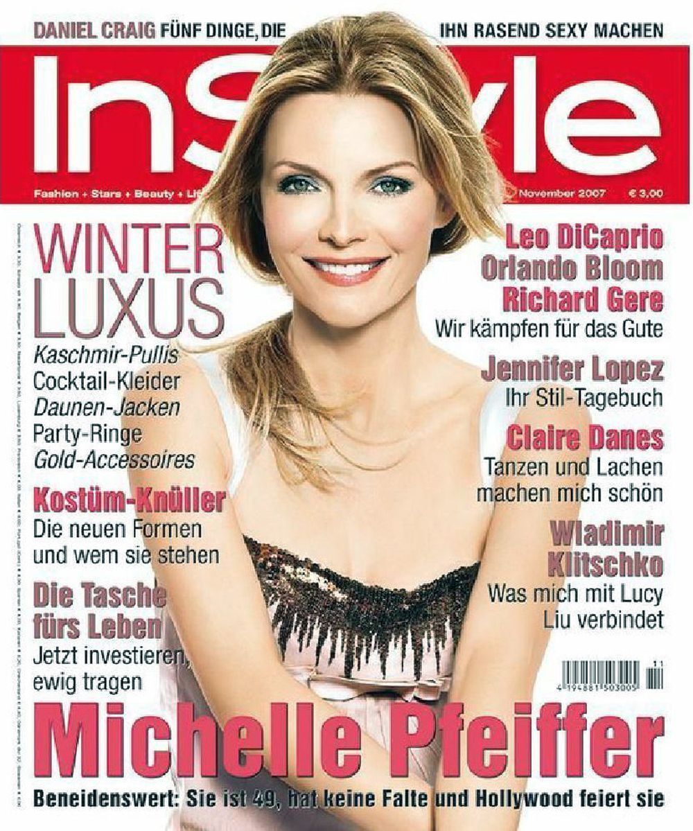InStyle Magazine Germany 2007-11 Michelle Pfeiffer Original Print Issue