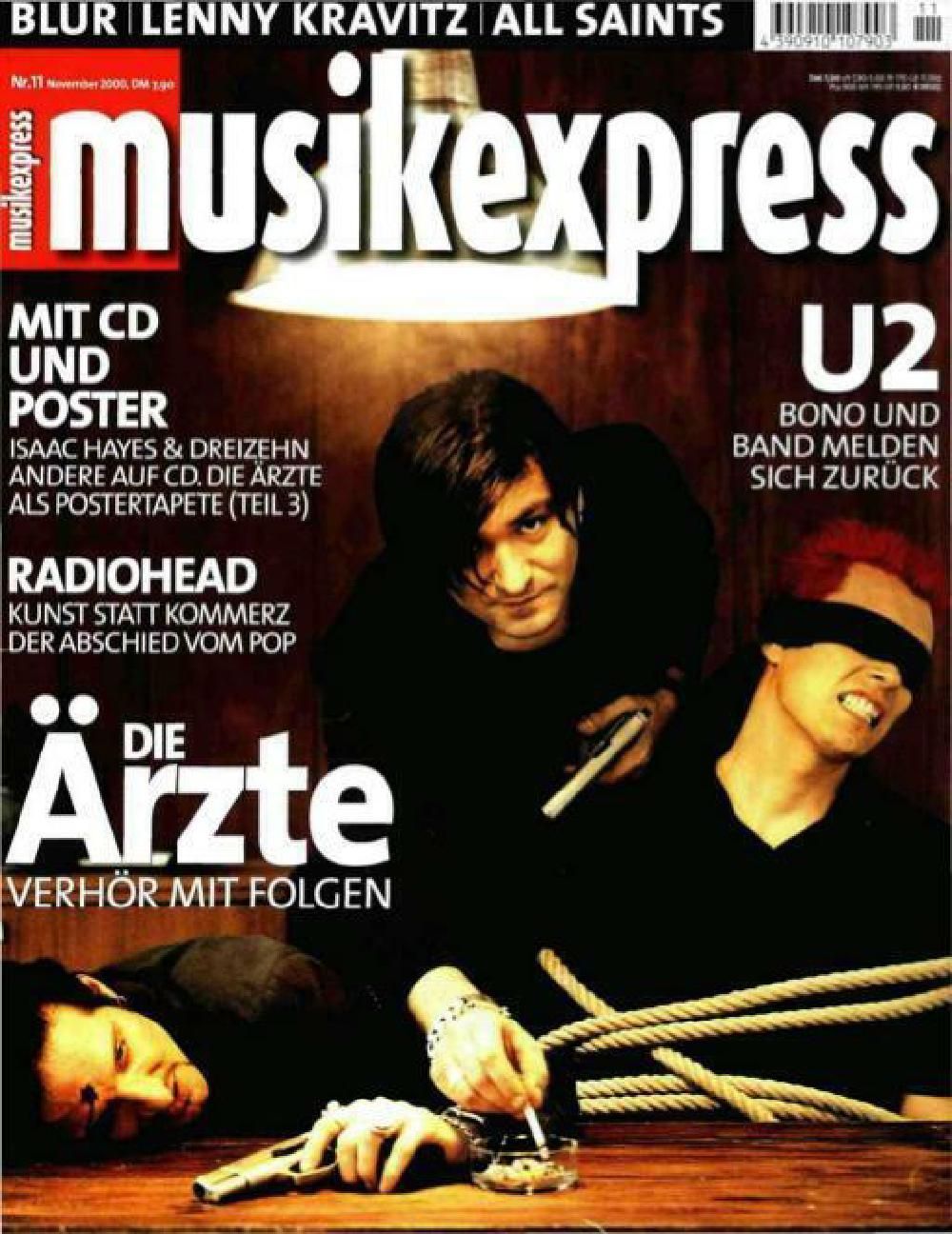 Musikexpress Magazin Deutschland 2000-11 Ärzte U2 Radiohead