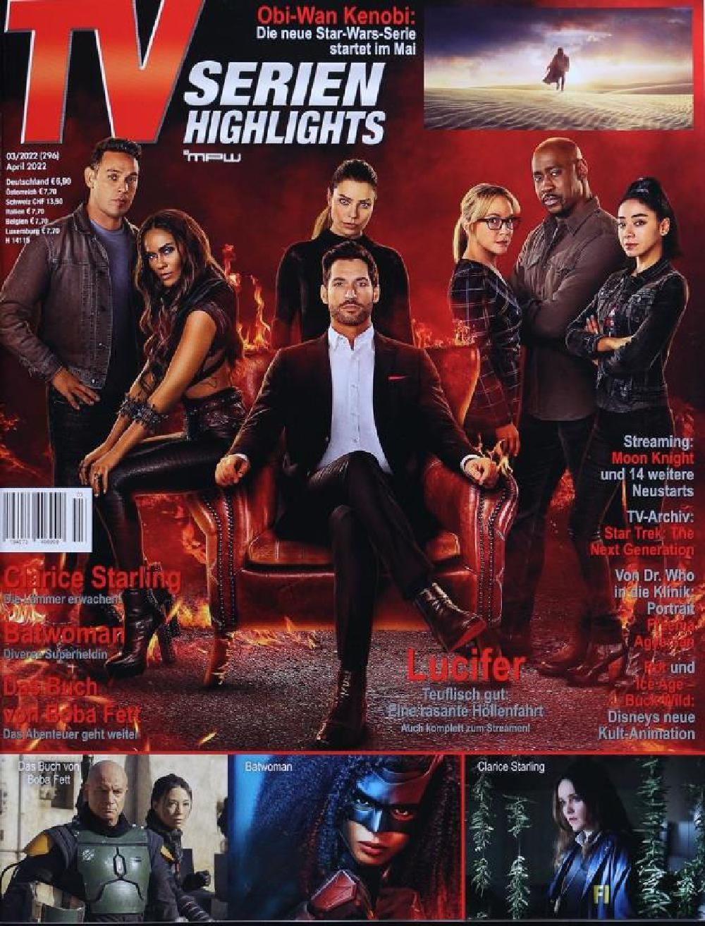 TV Serien Highlights Magazine Germany 2022 #296 Lucifer Original Print Issue