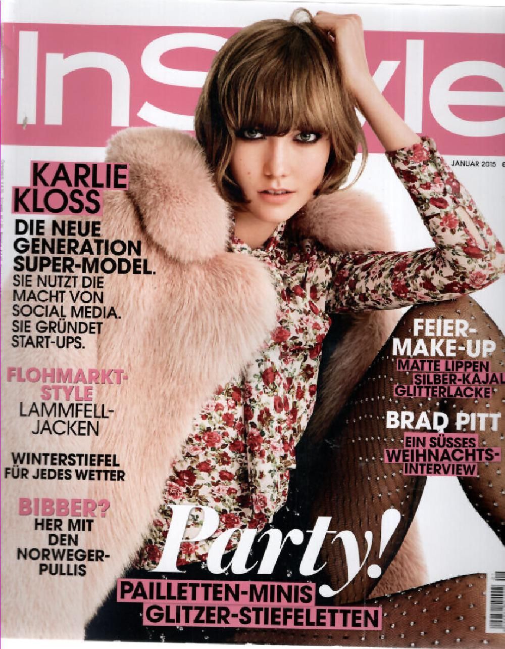 InStyle Magazine Germany 2015-01 Karlie Kloss Original Print Issue
