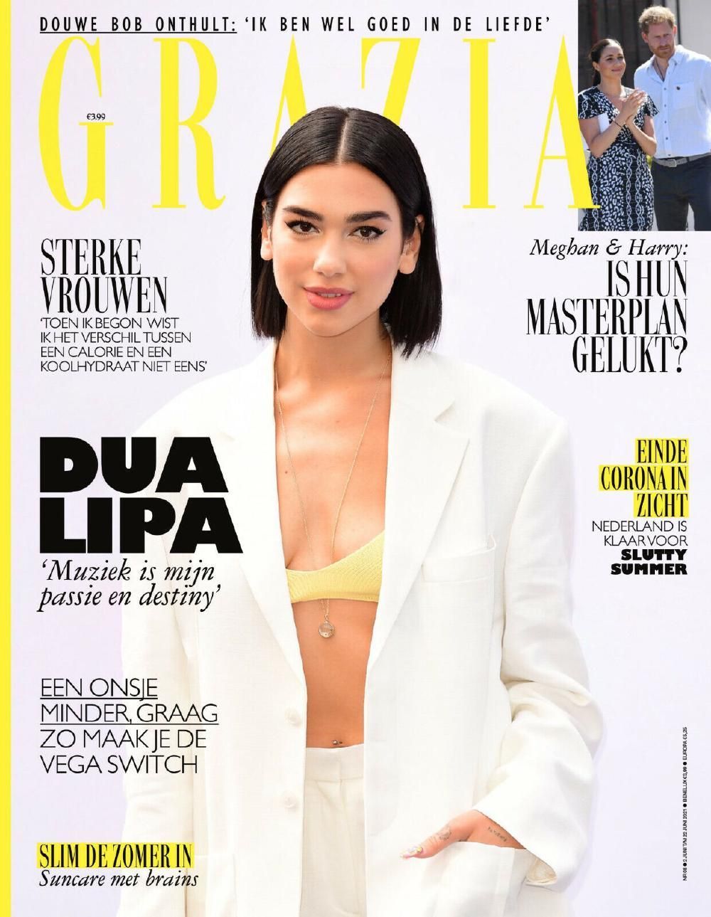Grazia Magasin Nederlandene 2021-08 Dua Lipa Originaludgave