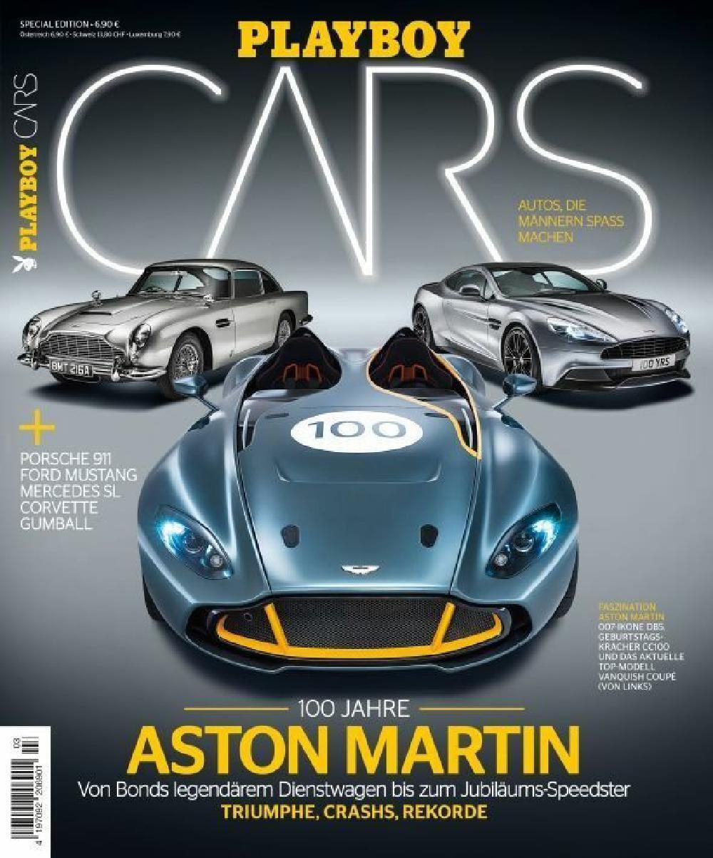 Playboy Spezial Magazin Deutschland 2013 Autos Aston Martin Porsche