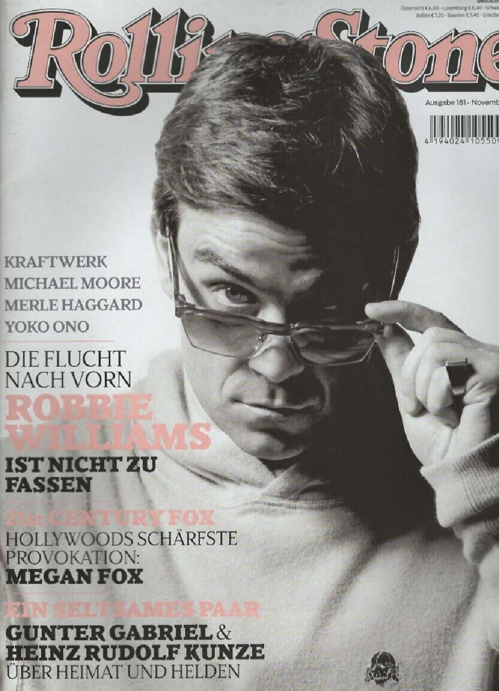 Rolling Stone Magazin Deutschland 2009-11 Robbie Williams Kraftwerk Megan Fox Yoko Ono