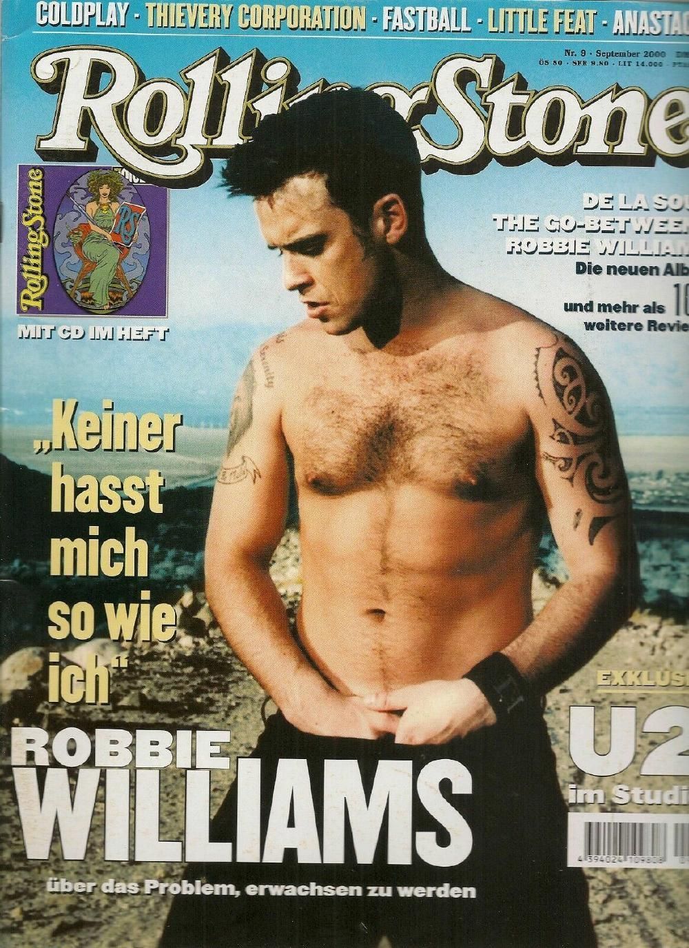 Rolling Stone Magazin Deutschland 2000-09 Robbie Williams U2 Little Feat Coldplay U2