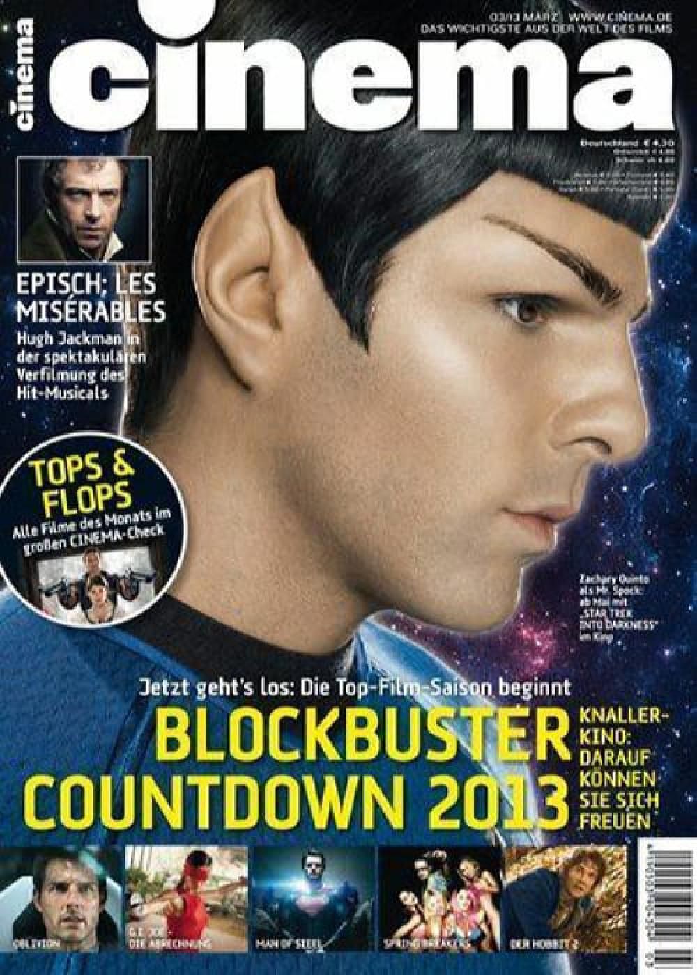 Cinema Magazin Deutschland 2013-03 Zachary Quinto Hugh Jackman
