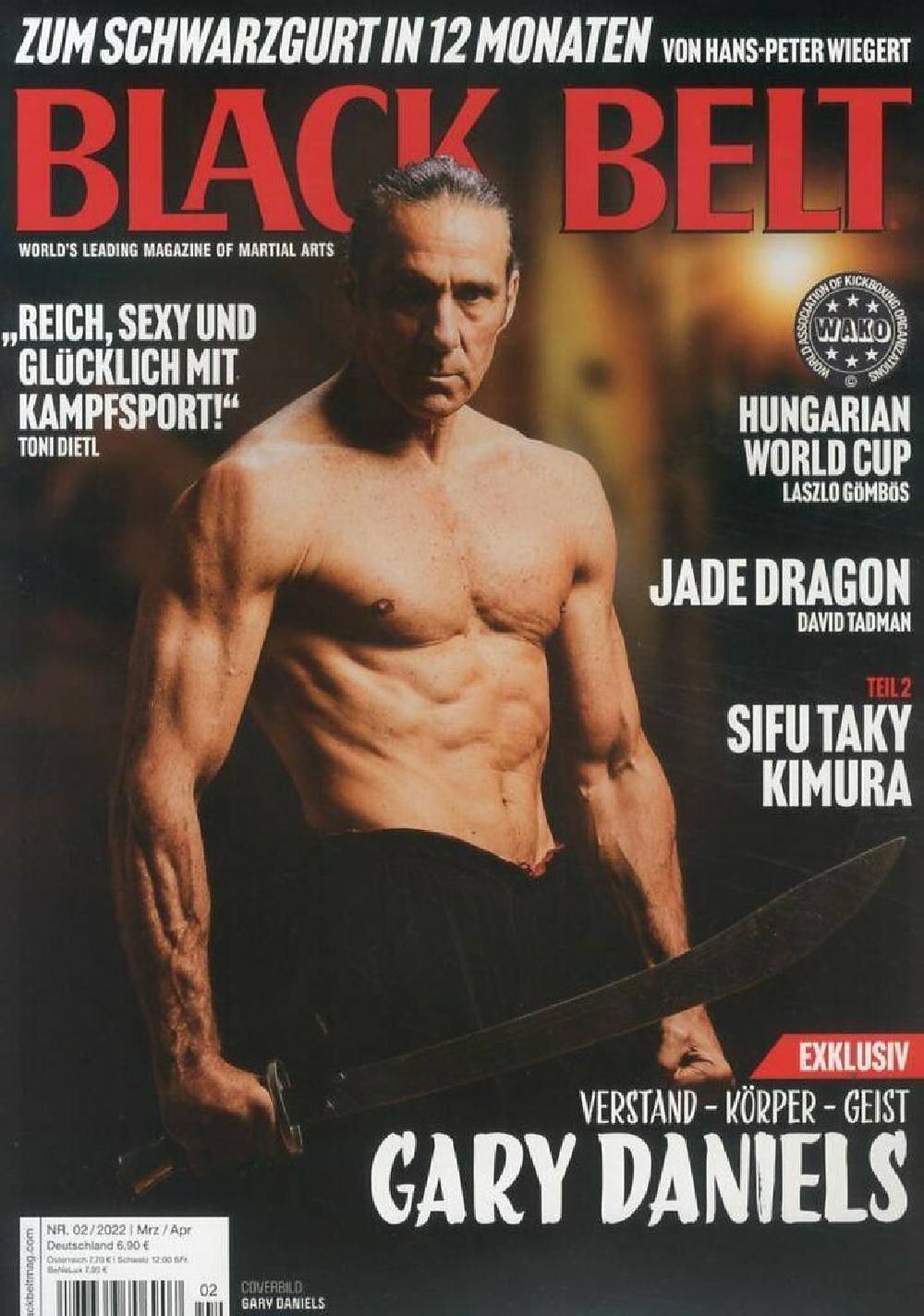 Black Belt Magasin Tyskland 2022-02 Gary Daniels Originaludgave