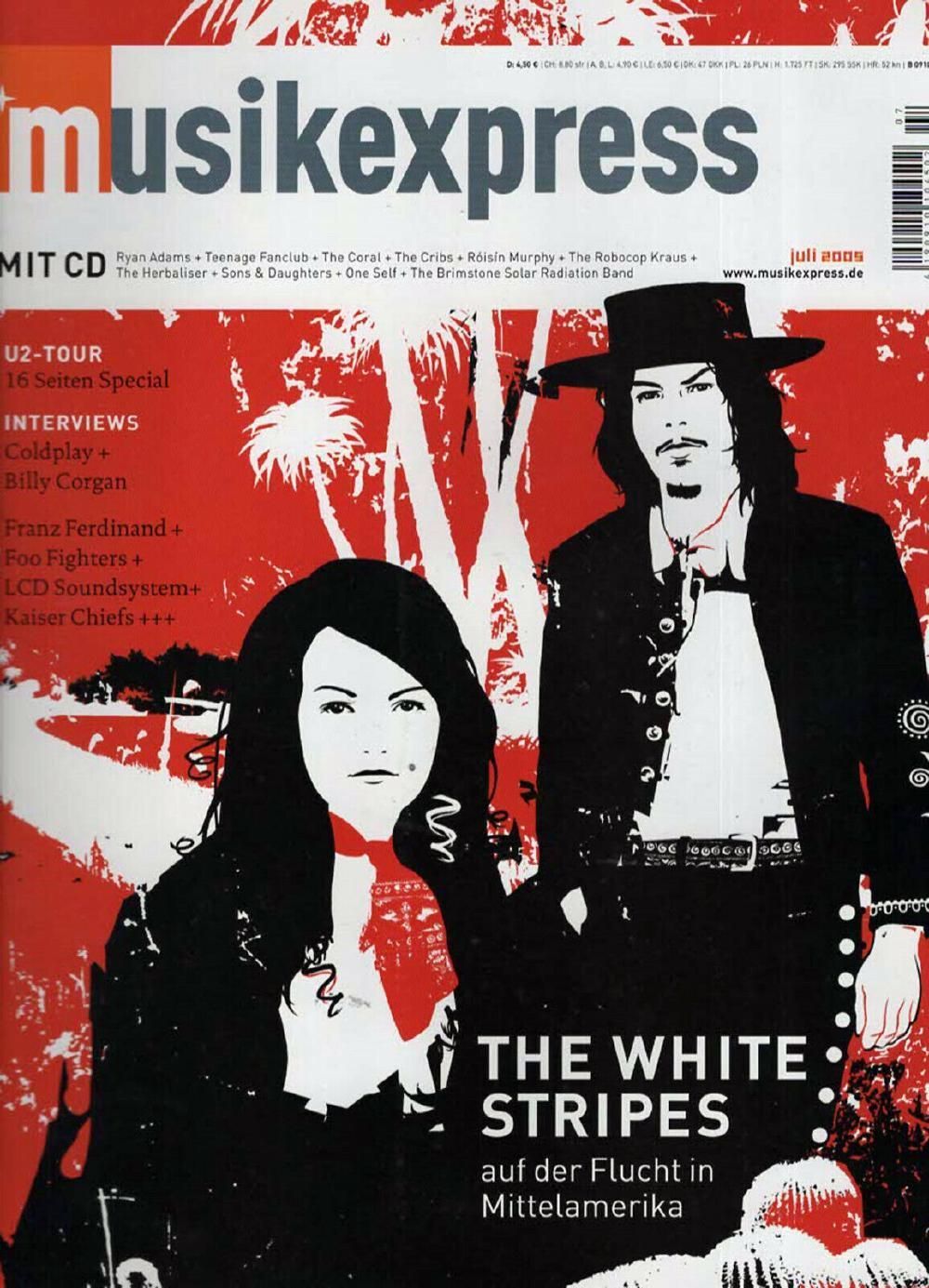 Musikexpress Magazin Deutschland 2005-07 The White Stripes Coldplay Billy Corgan Foo Fighters