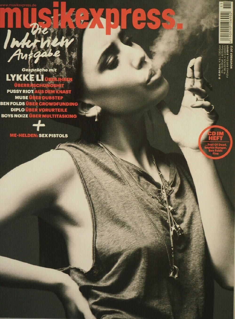 Musikexpress Magazin Deutschland 2012-11 Lykke Li Muse Ben Folds Boys Noize