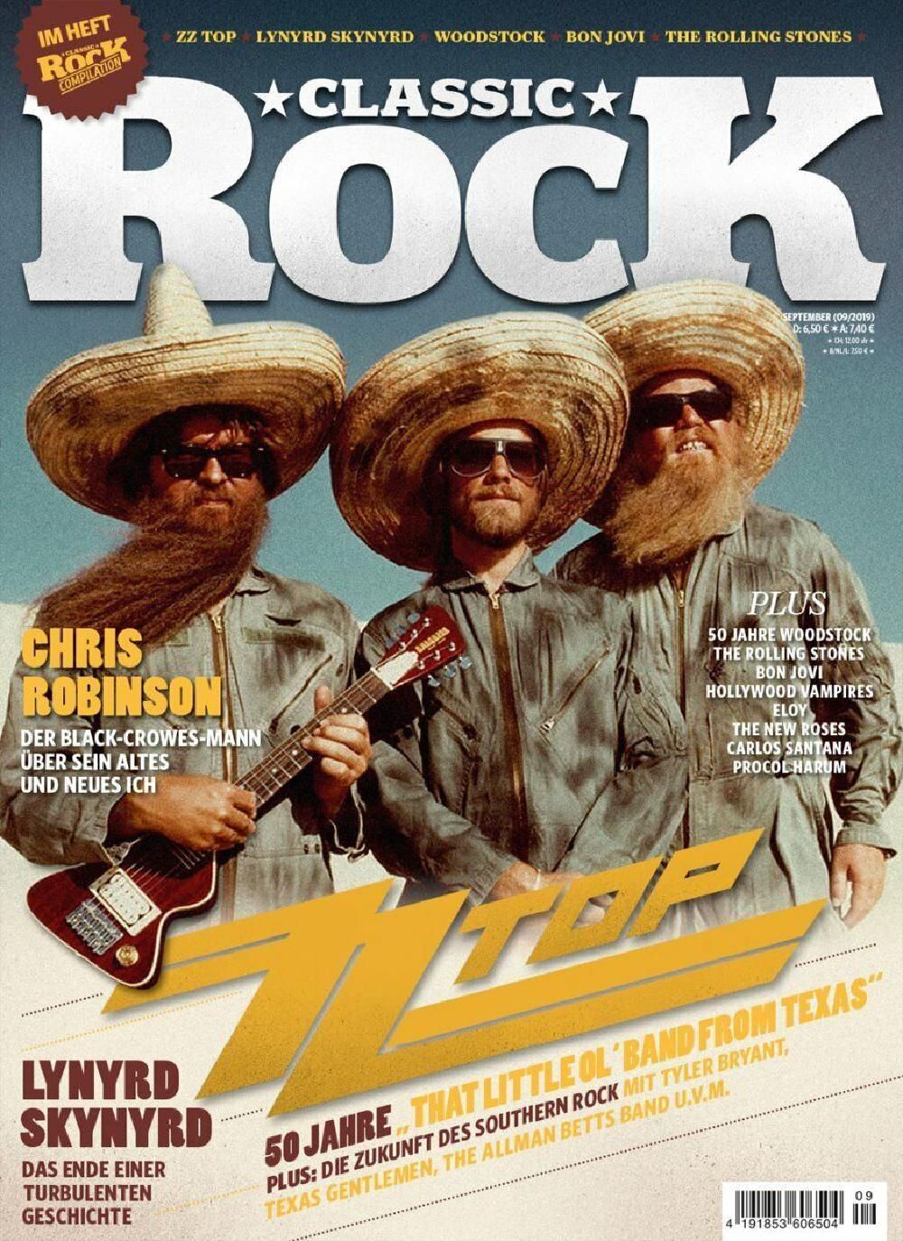 Classic Rock Magazin Deutschland 2019-09 ZZ Top Tyler Bryant Texas Gentlemen The Allman Betts Band