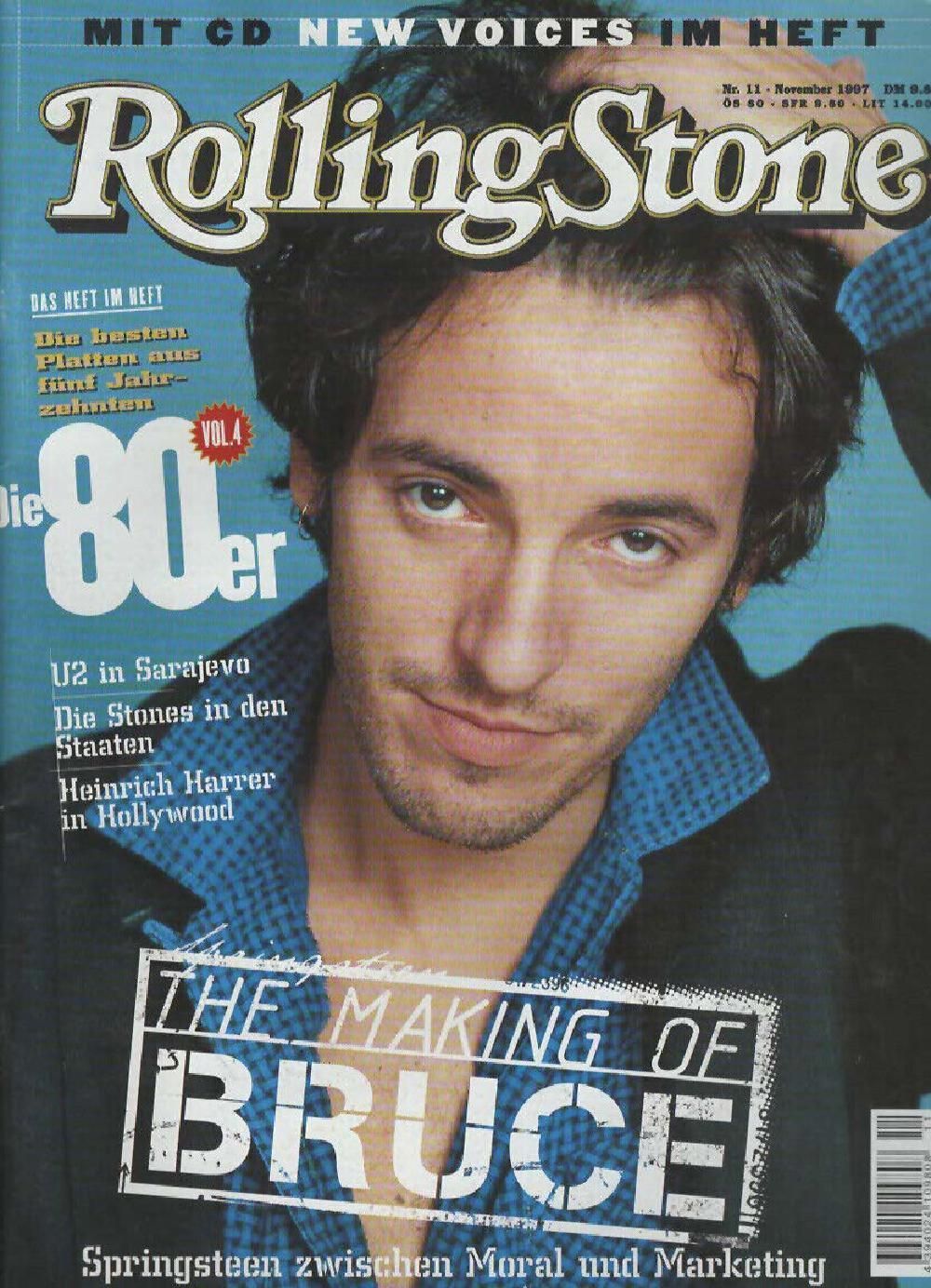 Rolling Stone Magazin Deutschland 1997-11 Bruce Springsteen U2 Stones U2
