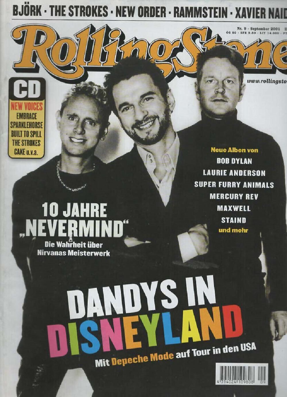 Rolling Stone Magazin Deutschland 2001-09 Depeche Mode Nirvana