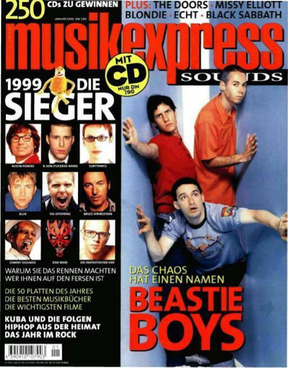 Musikexpress Magazin Deutschland 2000-01 Beastie Boys The Doors Blondie