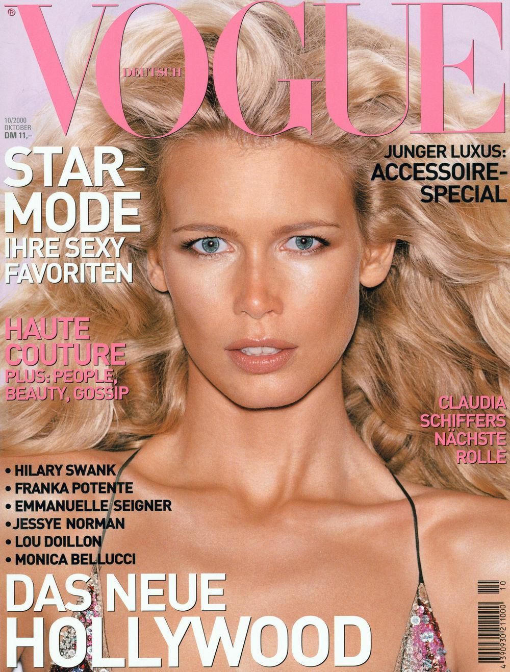 Vogue Revista Alemania 2000-10 Claudia Schiffer Edición original