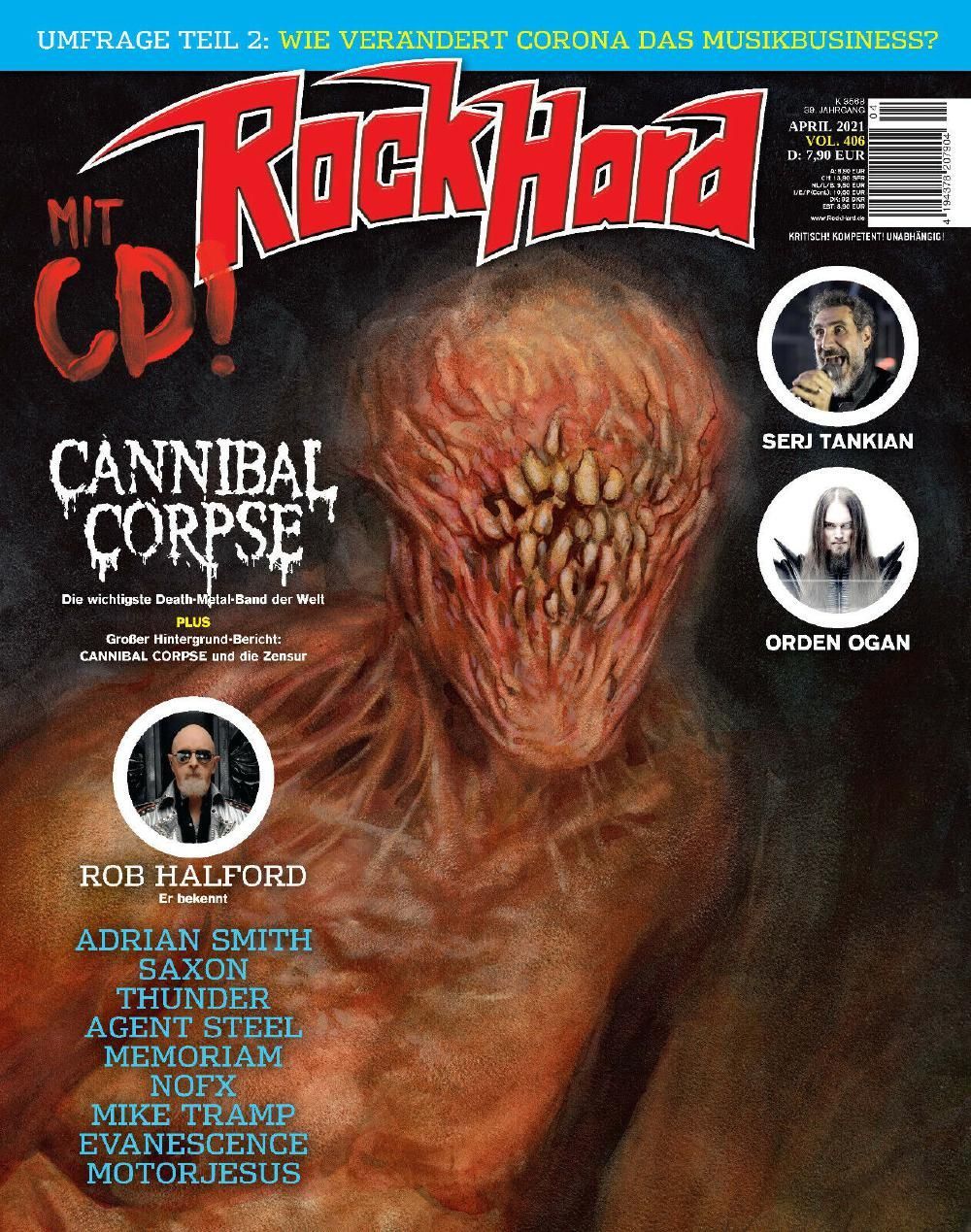 Rock Hard Magazin Deutschland 2021 #406 Cannibal Corpse