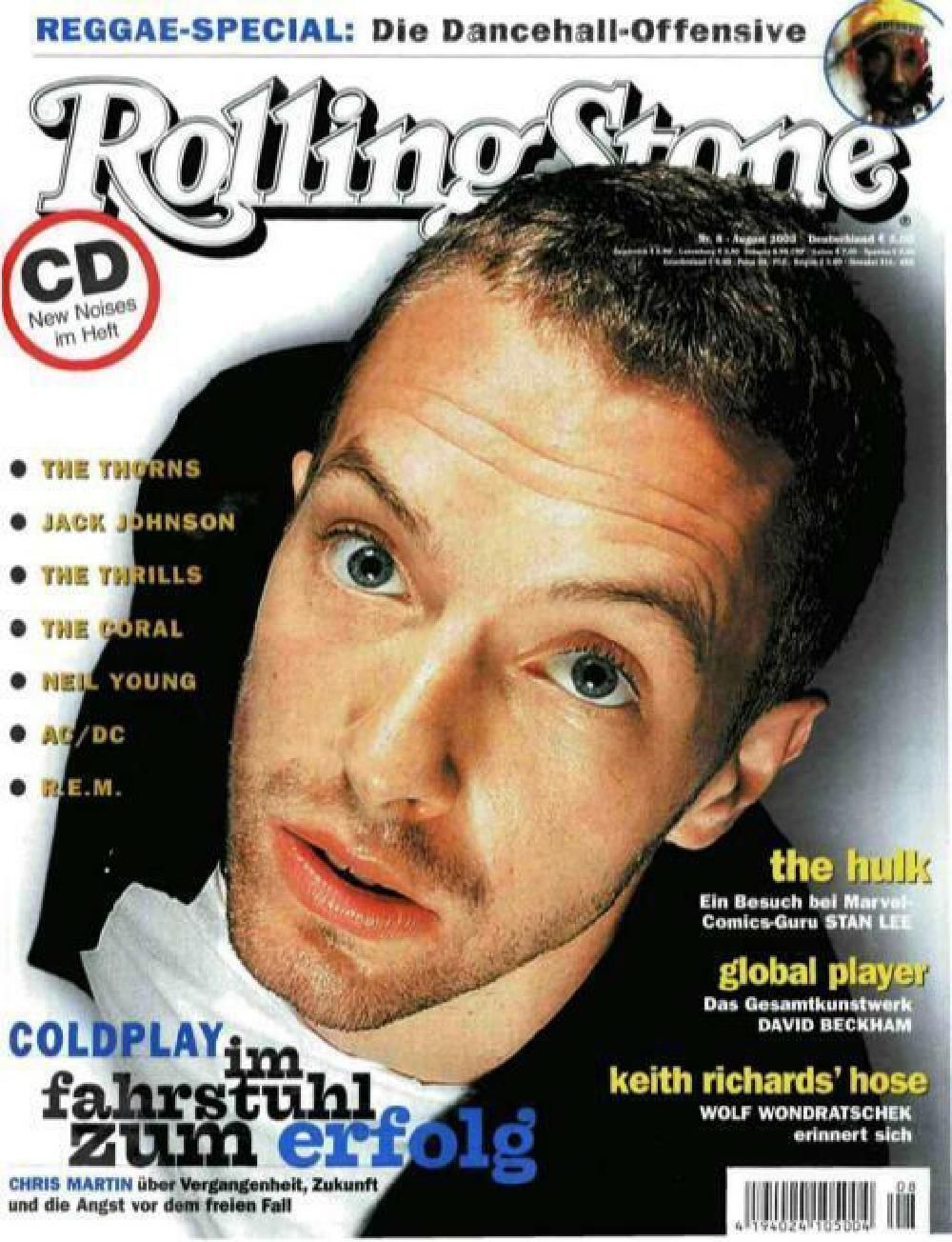 Rolling Stone Magazin Deutschland 2003-08 Coldplay Keith Richards