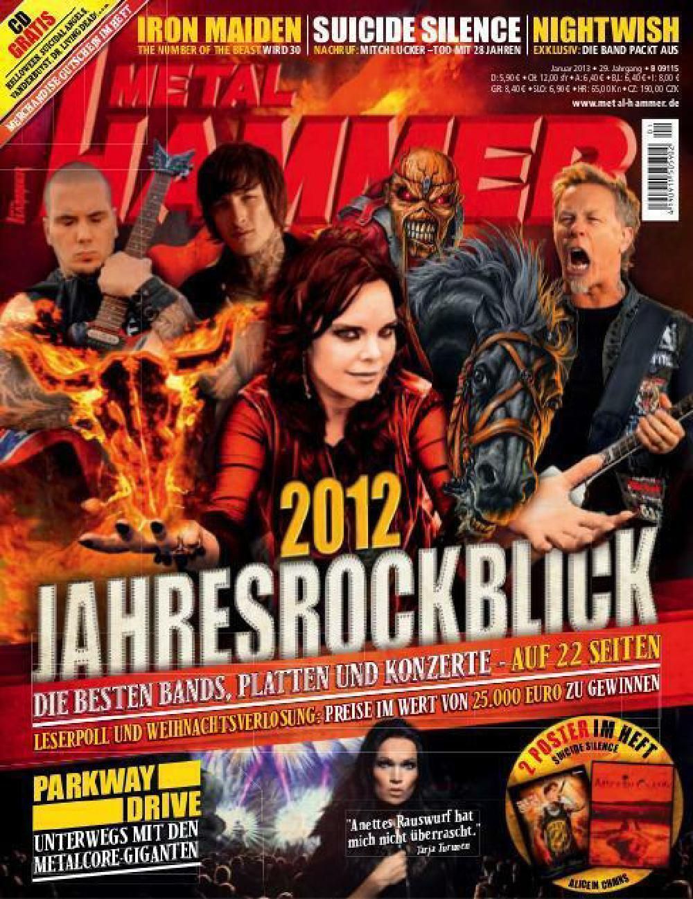 Metal Hammer Magazin Deutschland 2013-01 Metallica Tarja Turunen Parkway Drive