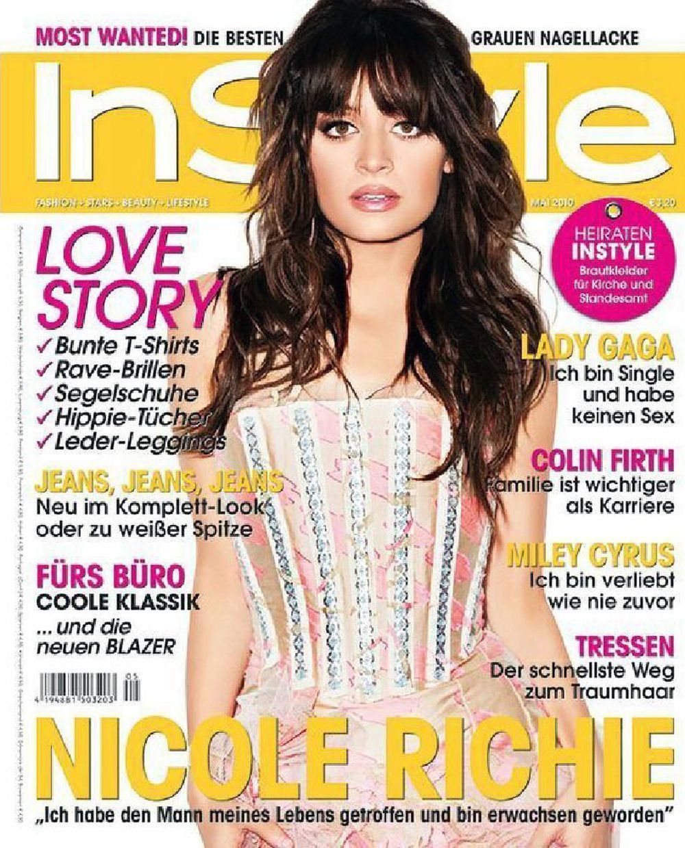InStyle Lehti Saksa 2010-05 Nicole Richie Alkuperäinen painos