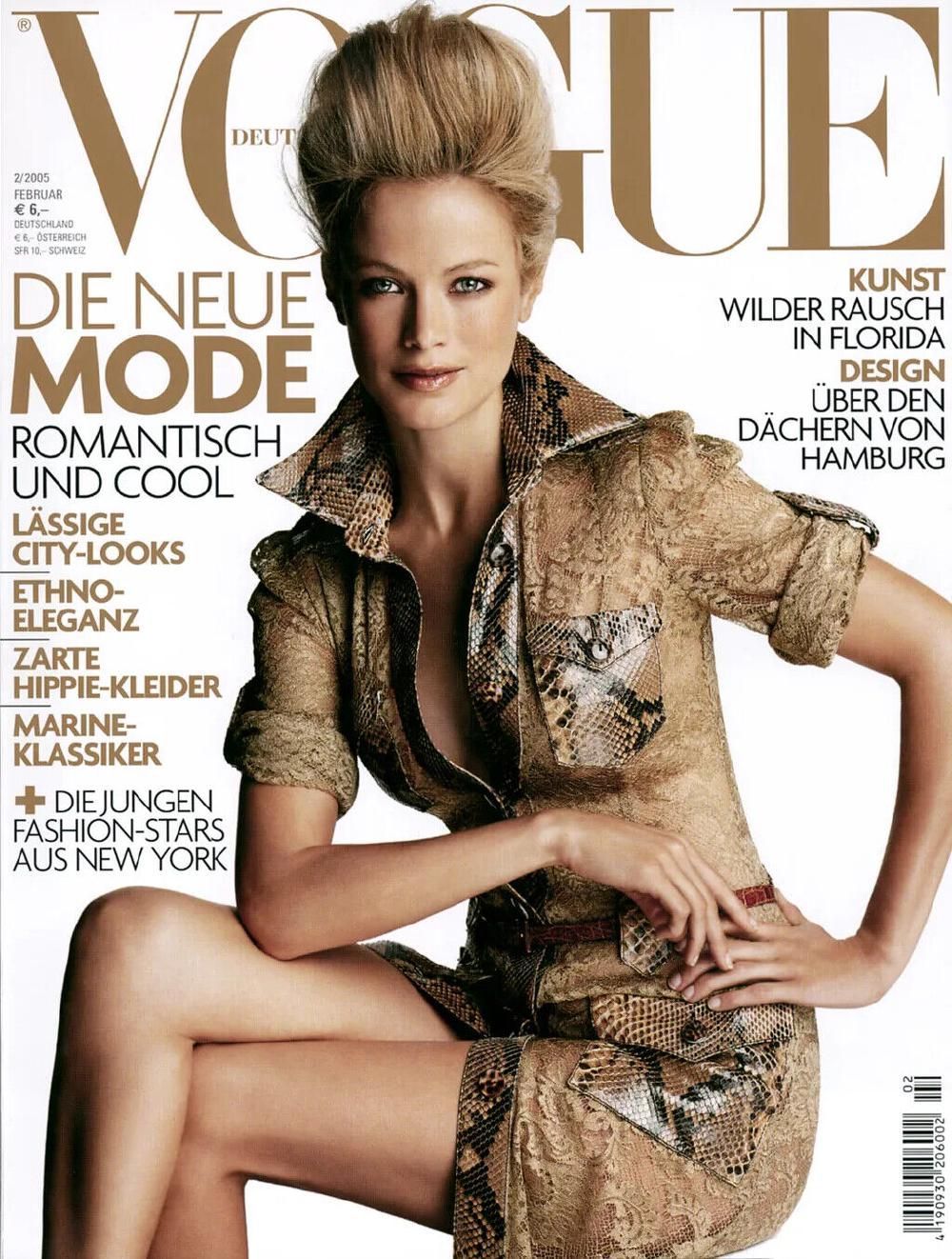 Vogue Tijdschrift Duitsland 2005-02 Carolyn Murphy Originele uitgave
