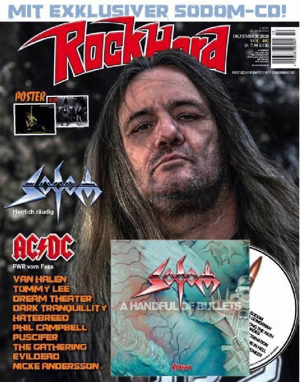 Rock Hard Tijdschrift Duitsland 2020 #402 ACDC Sodom Tommy Lee Van Halen AC/DC Originele uitgave + CD